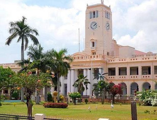 Annamalai University campus — the iconic clock tower building, Chidambaram
